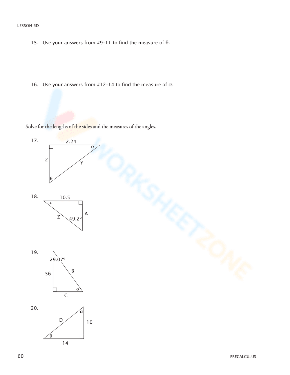 Trigonometry Word Problems: Elevation & Depression - Page 12