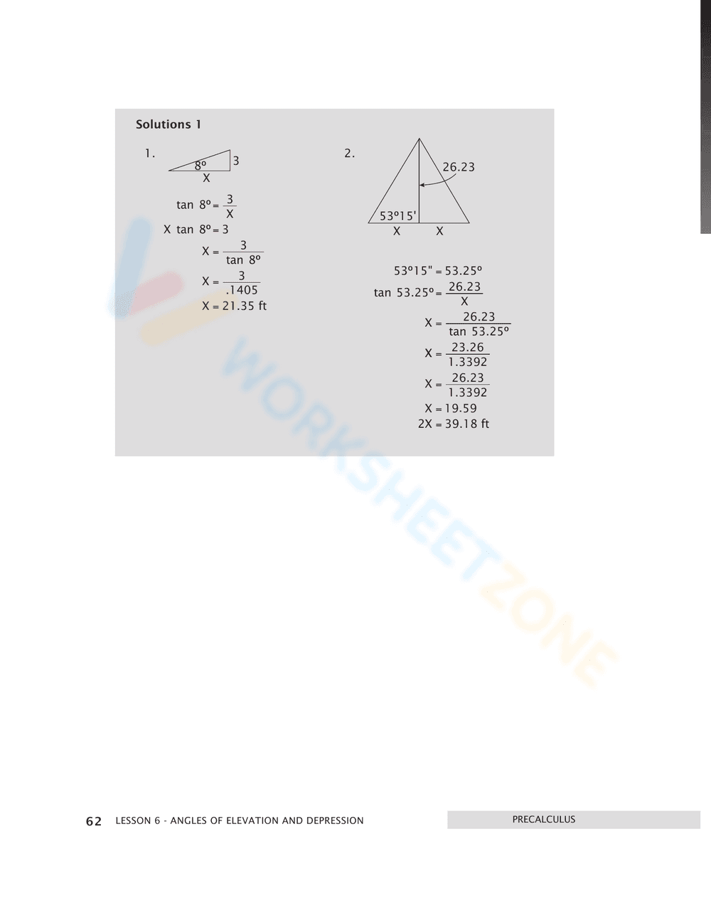 Trigonometry Word Problems: Elevation & Depression - Page 4