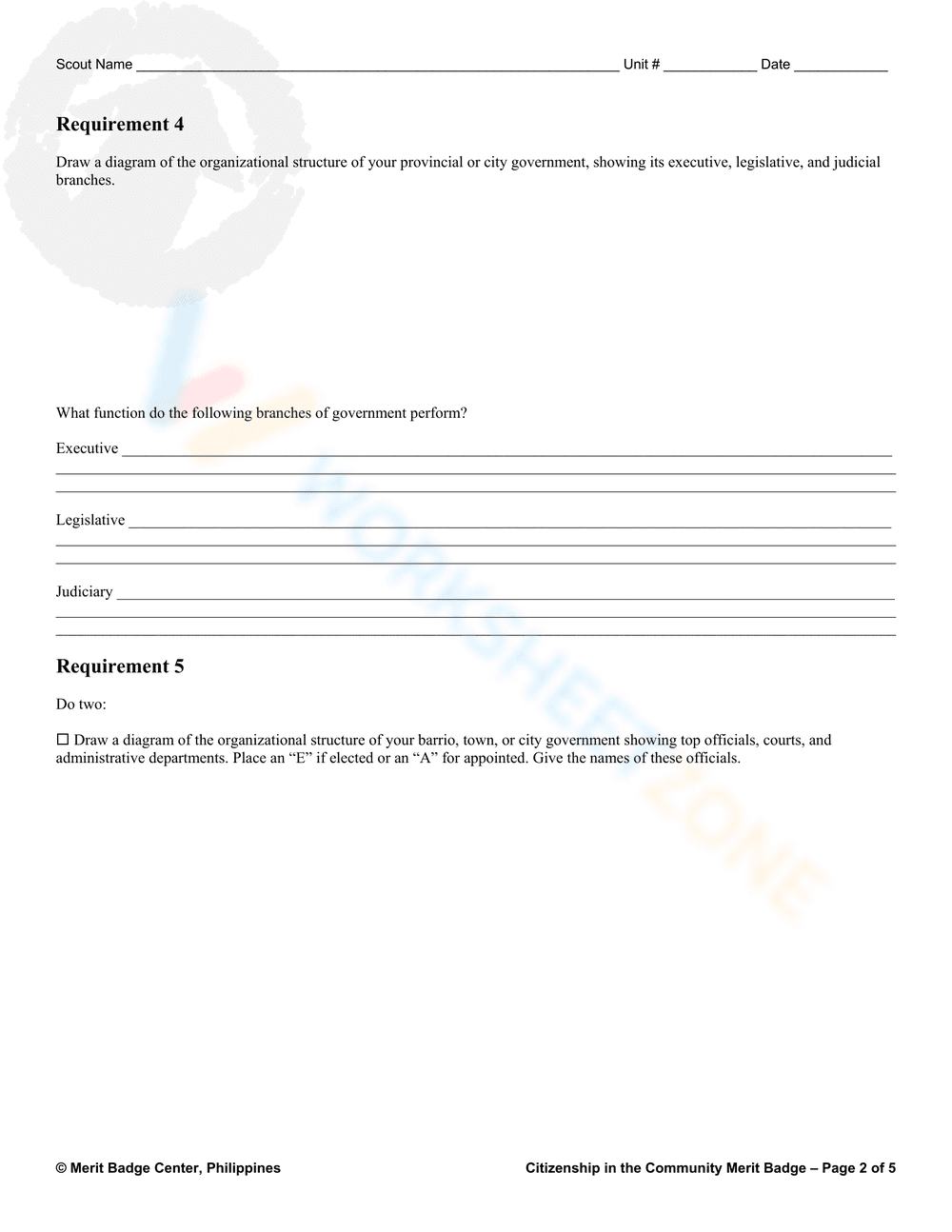 Exploring Community Citizenship Merit Badge - Page 1