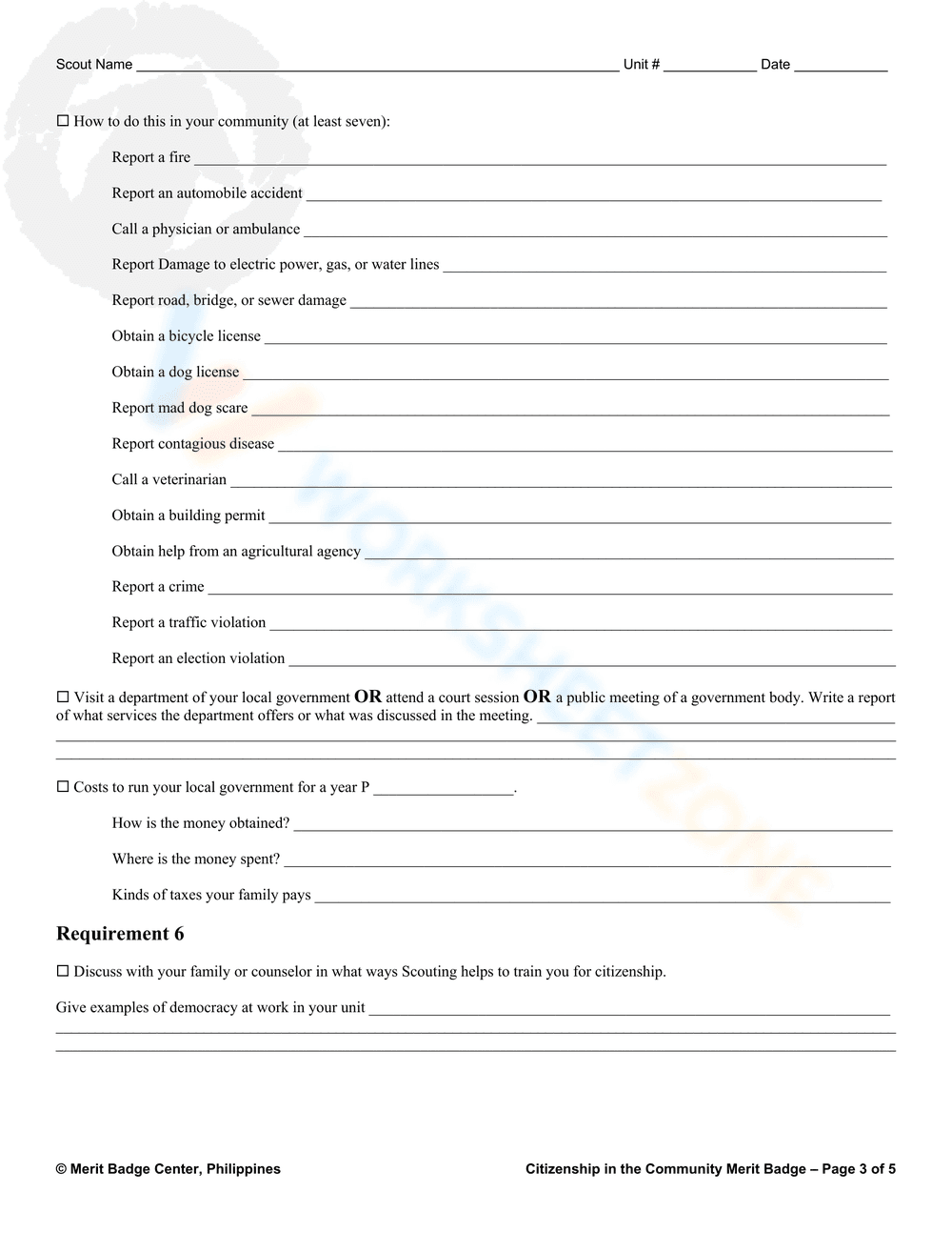 Exploring Community Citizenship Merit Badge - Page 2