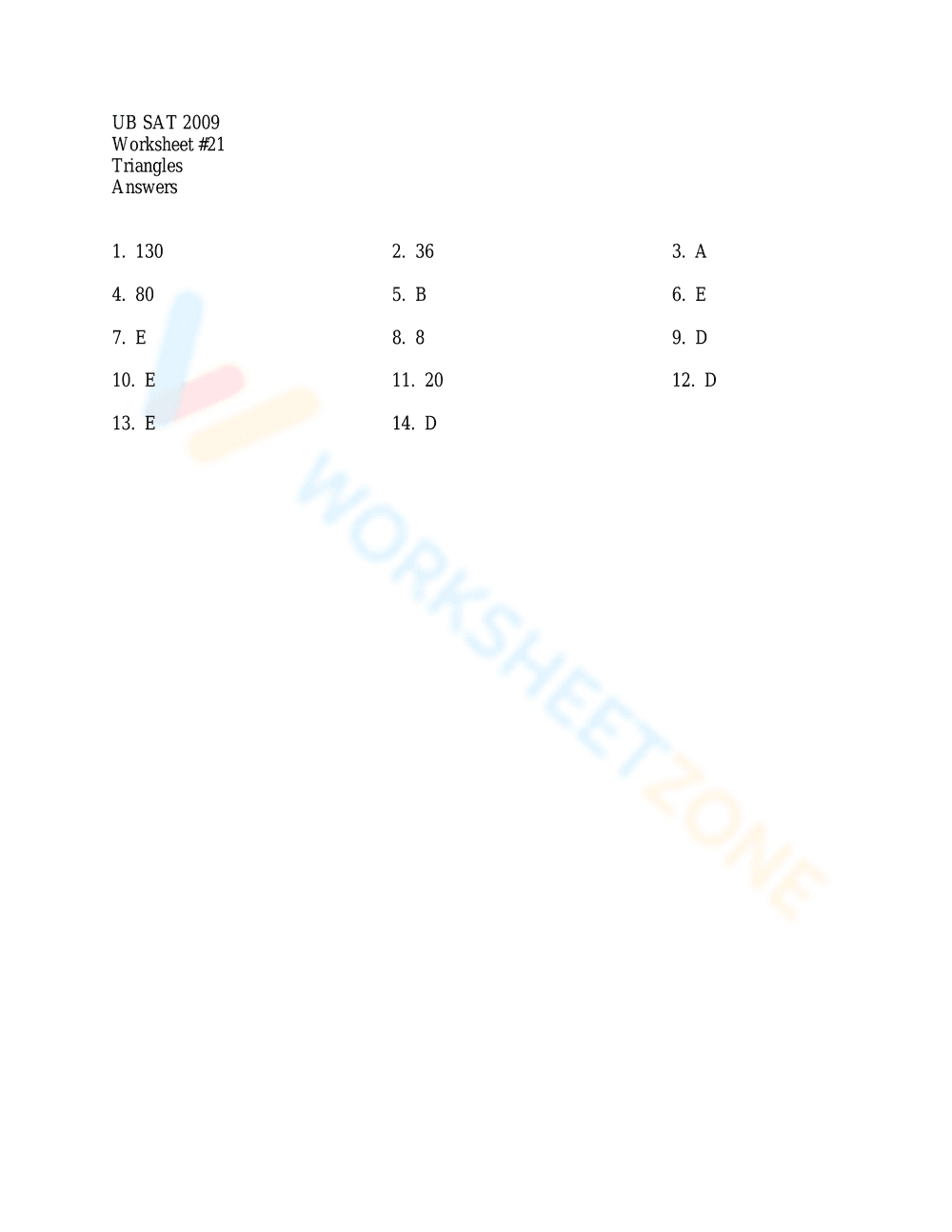 Special Angles Trigonometry Practice - Page 3