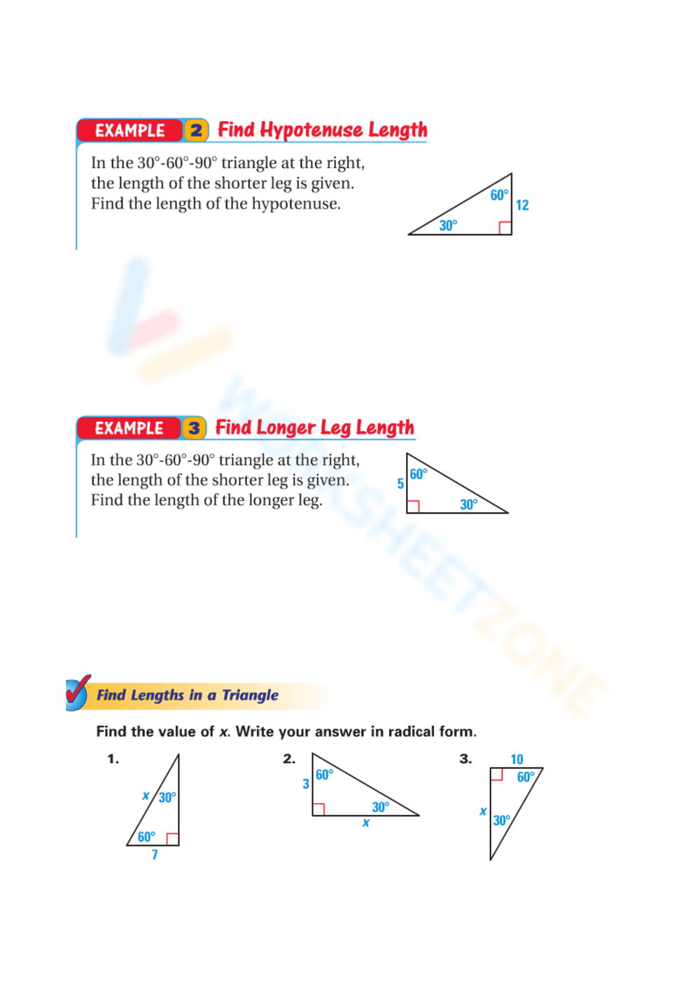 Geometry: 30-60-90 Triangles Guide - Page 1