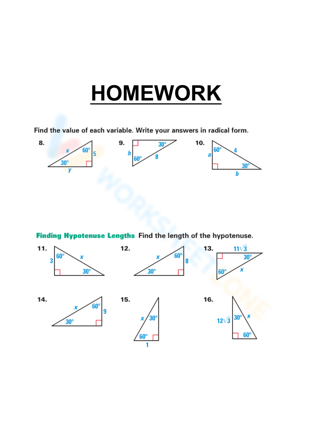 Geometry: 30-60-90 Triangles Guide - Page 3