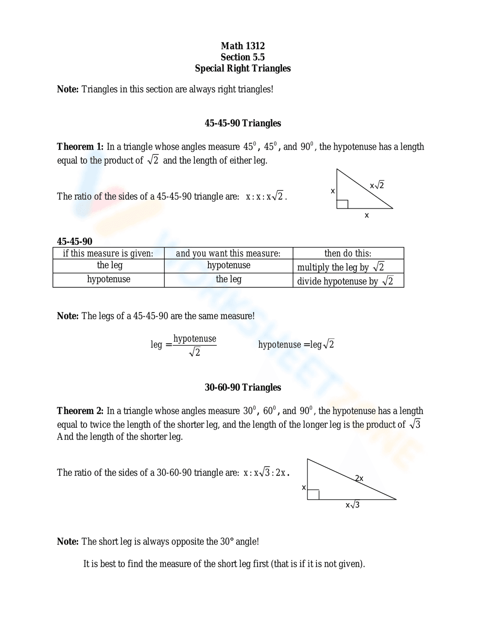 Master Special Right Triangles - Page 2