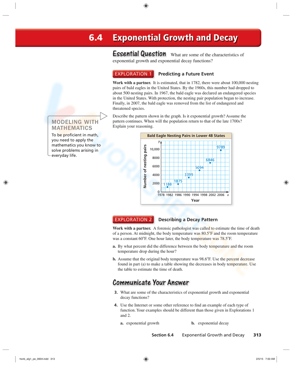 Solve Exponential Growth & Decay Problems - Page 1