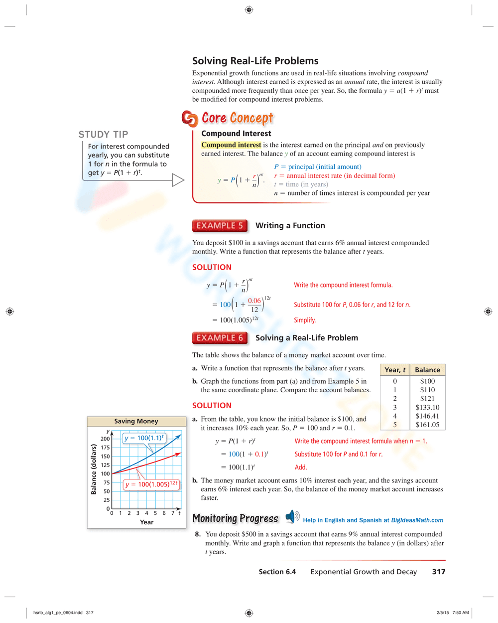 Solve Exponential Growth & Decay Problems - Page 5