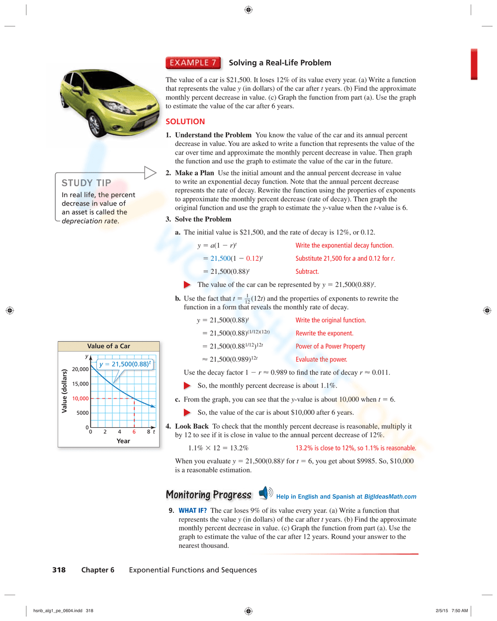 Solve Exponential Growth & Decay Problems - Page 6