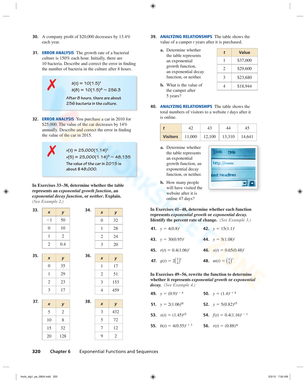 Solve Exponential Growth & Decay Problems - Page 8