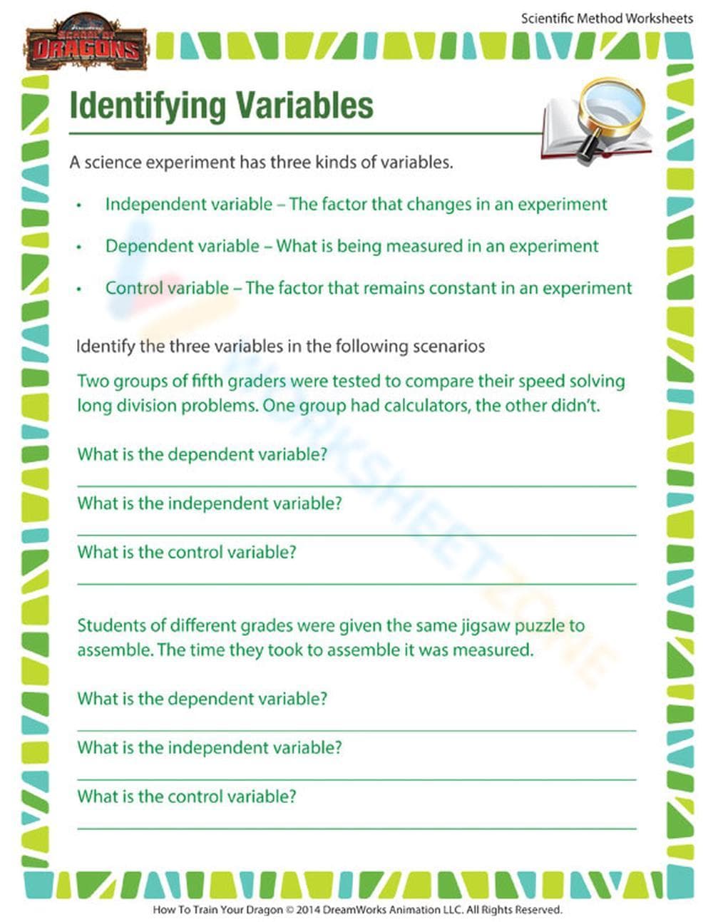 Identifying variables - Page 1
