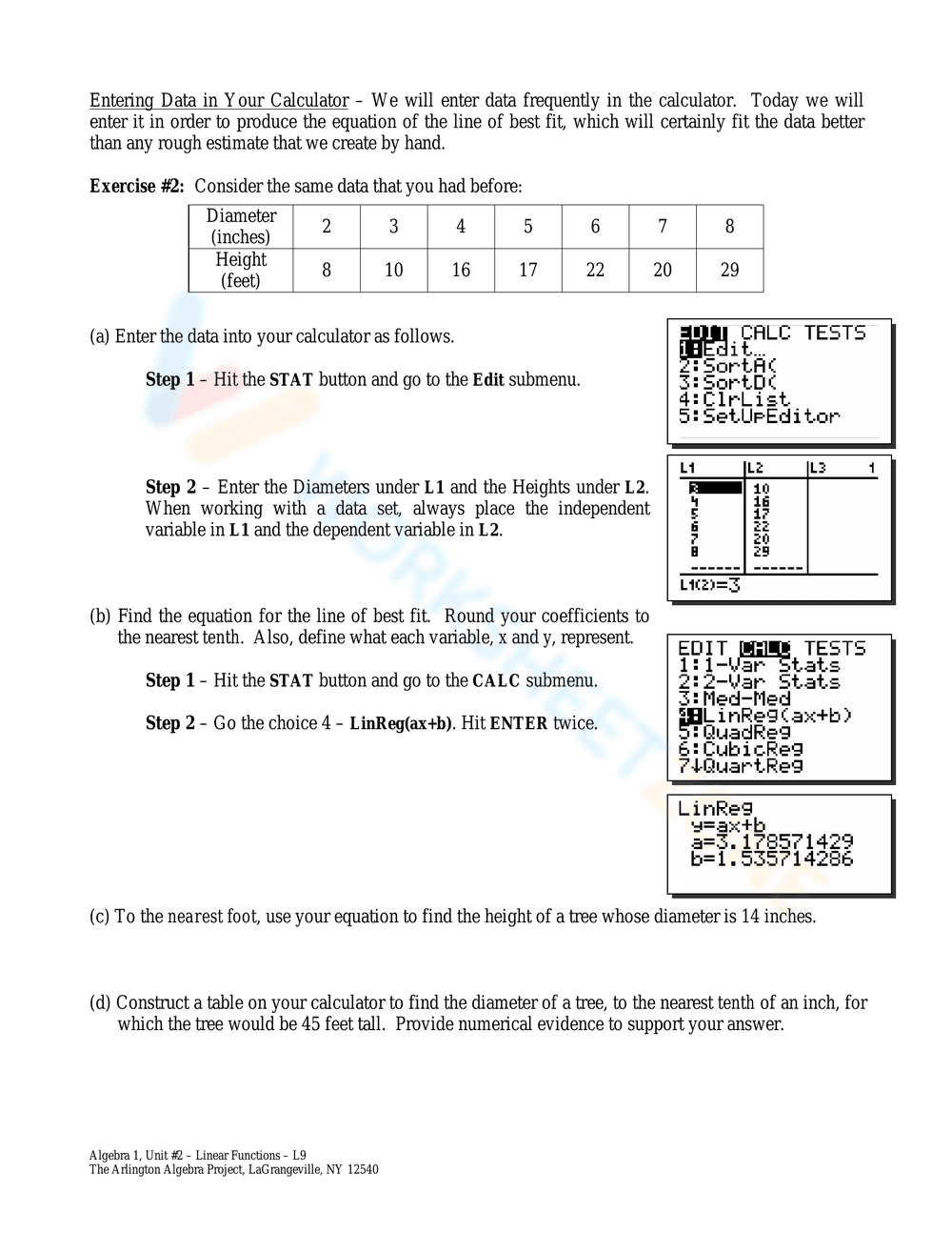 Updated Lines of Best Fit and Linear Regression - Page 2