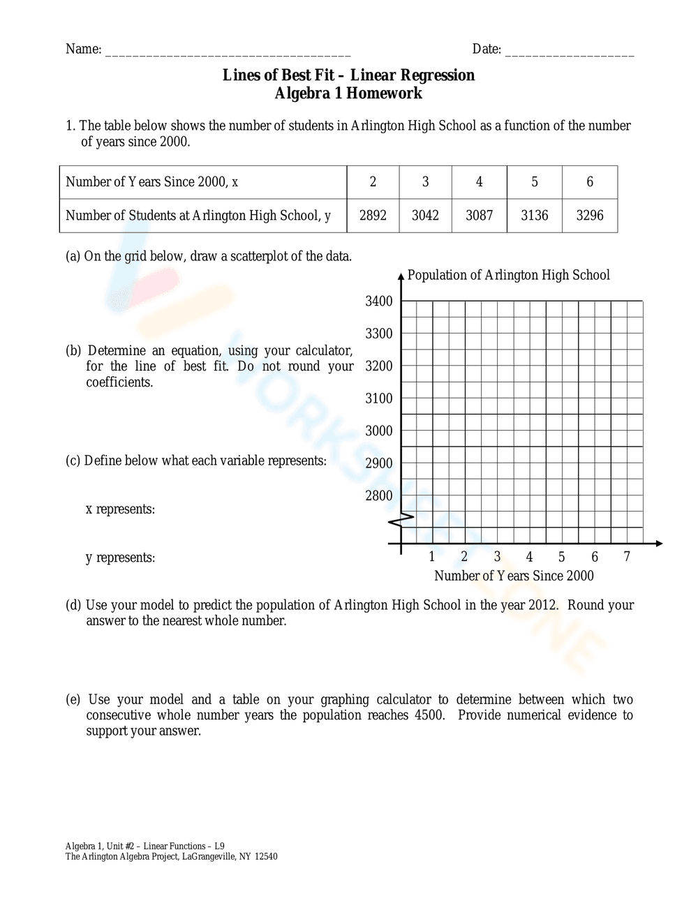 Updated Lines of Best Fit and Linear Regression - Page 3