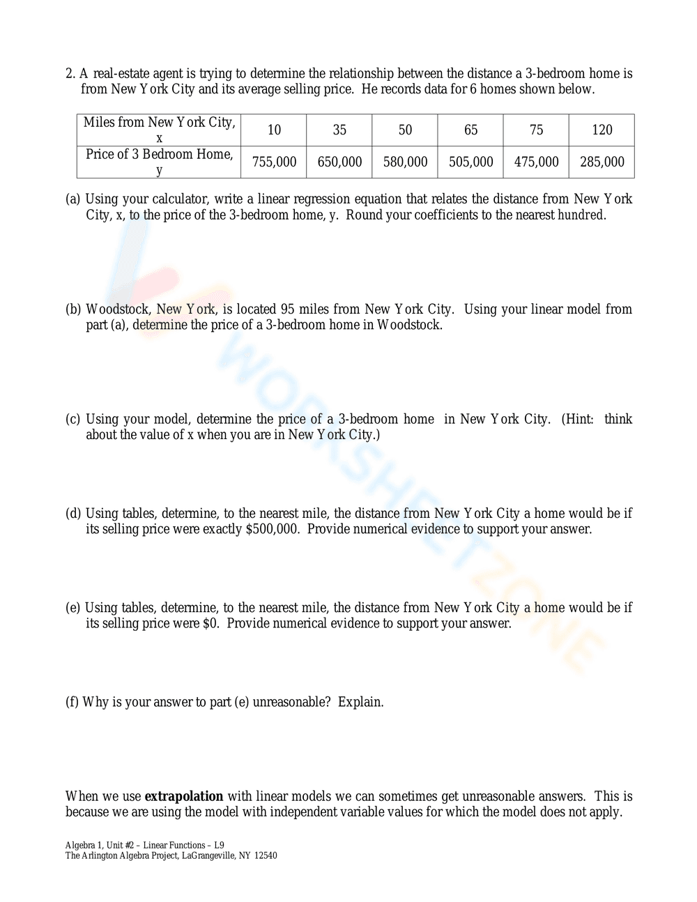 Updated Lines of Best Fit and Linear Regression - Page 4