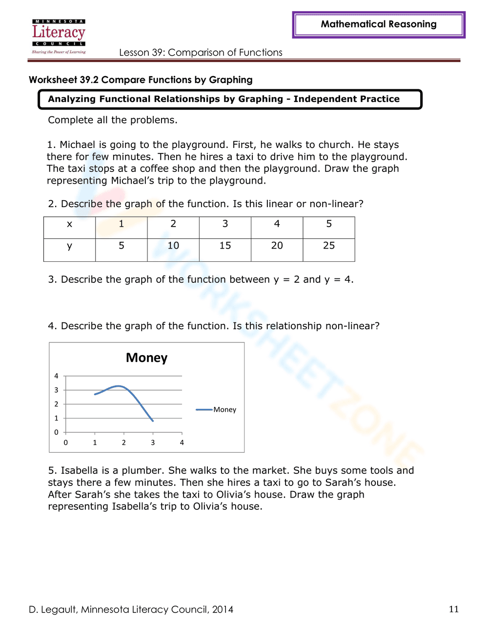 Comparison of Functions Worksheet - Page 11