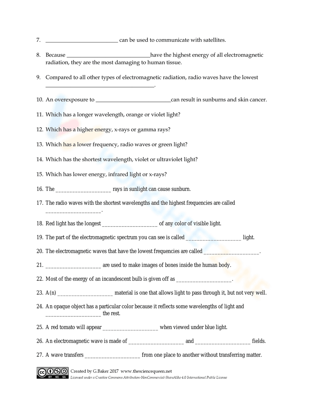 Light EM Spectrum Review - Page 2