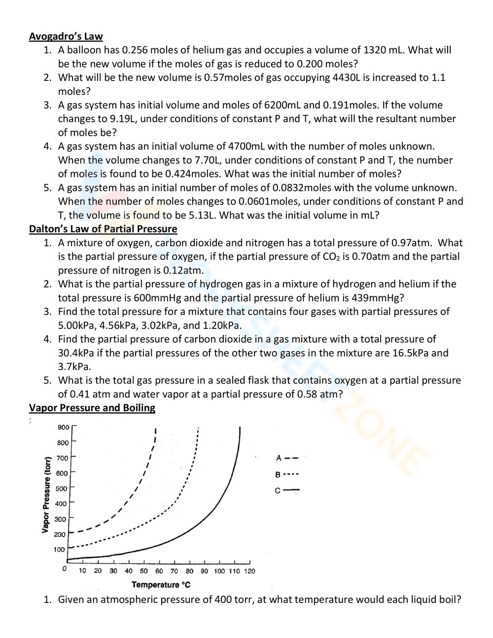 Updated Gas Laws Unit Worksheet - Page 3