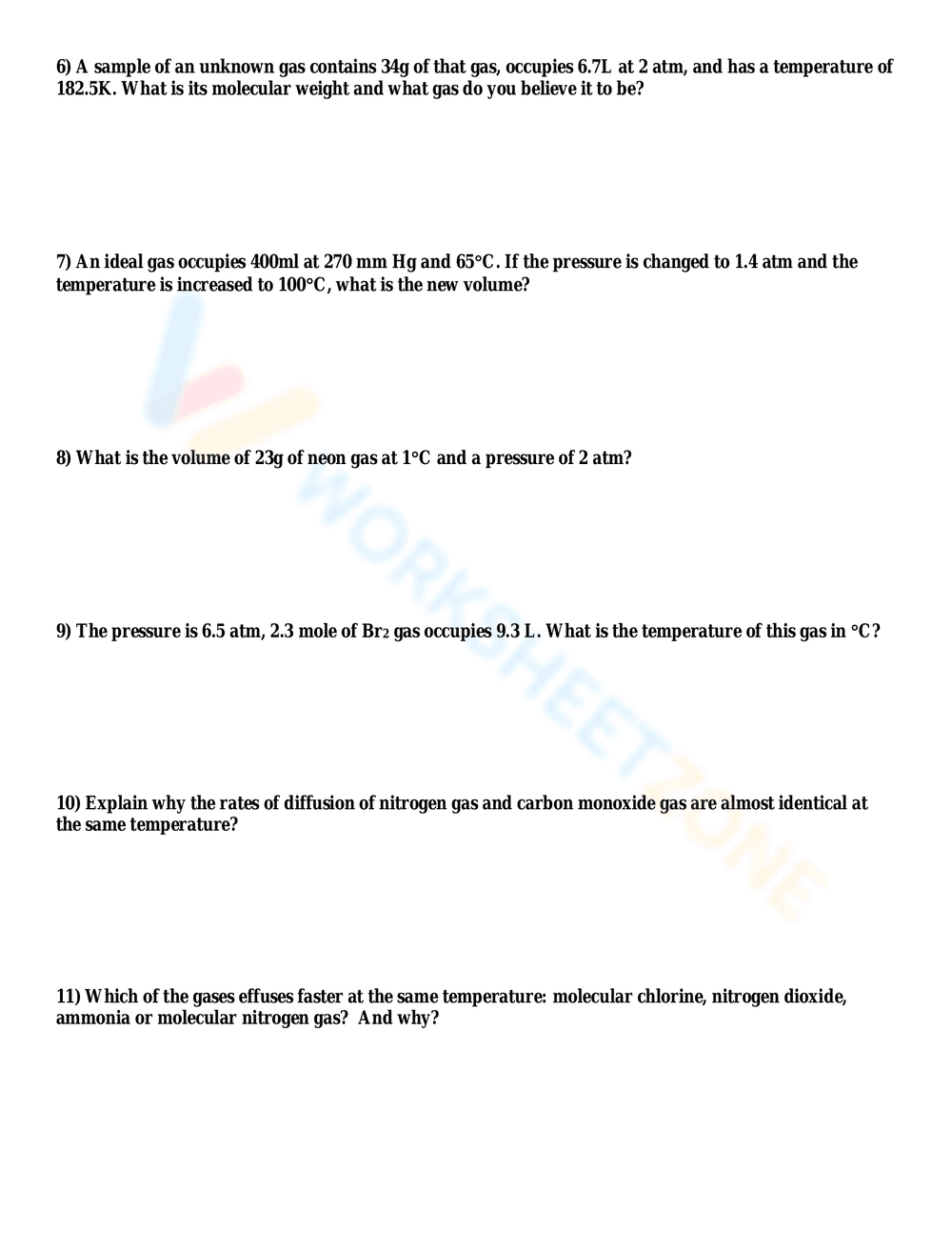 Ideal Gas Law Worksheet - Page 2
