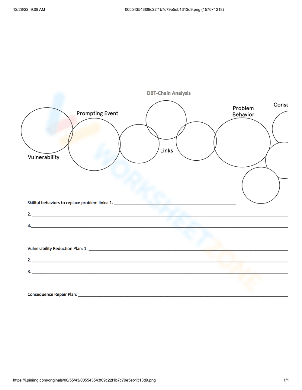 DBT Chain Analysis Worksheet - Page 1