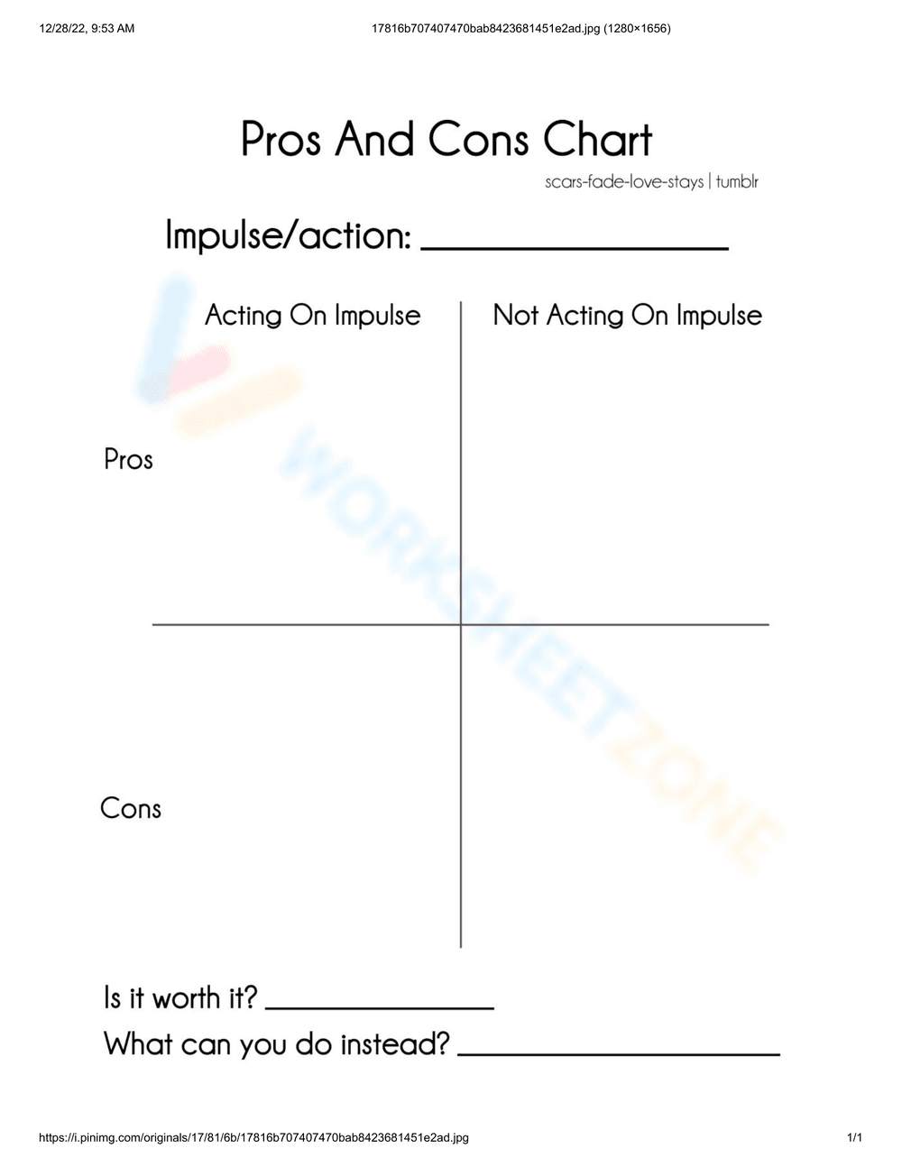 Create a Pros and Cons Chart - Page 1