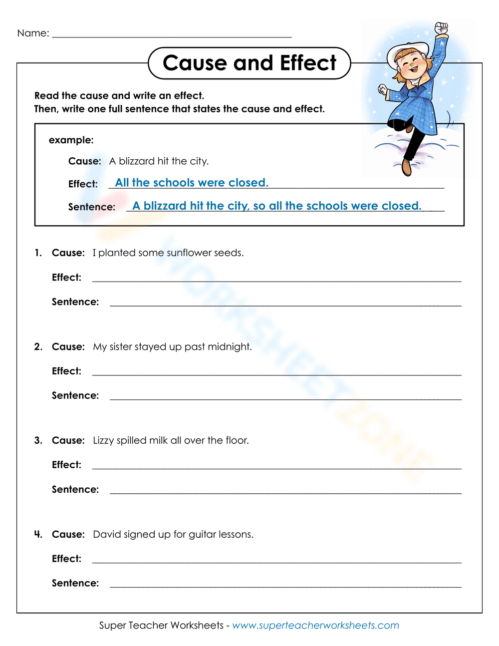 Find the Cause In This Sheet - Page 1