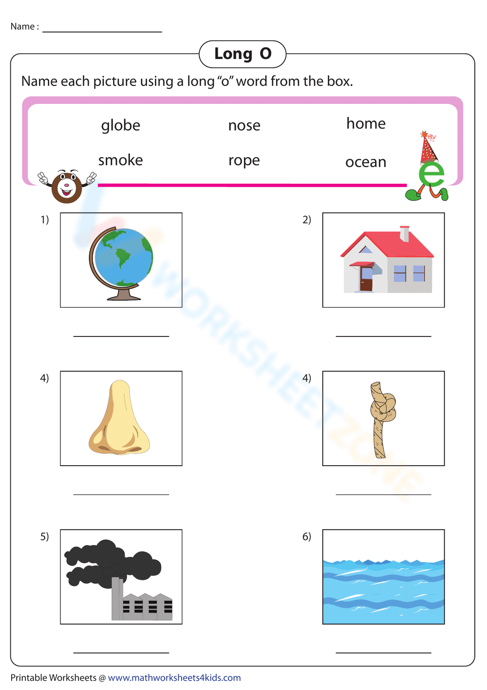 Writing Long O Words - Page 1