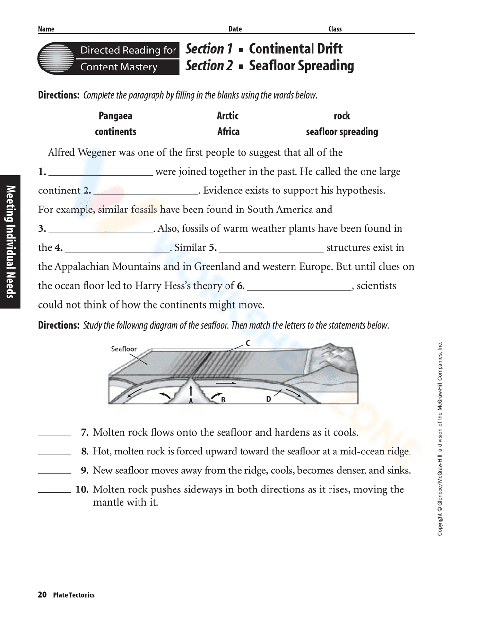 Understanding Seafloor Spreading - Page 1