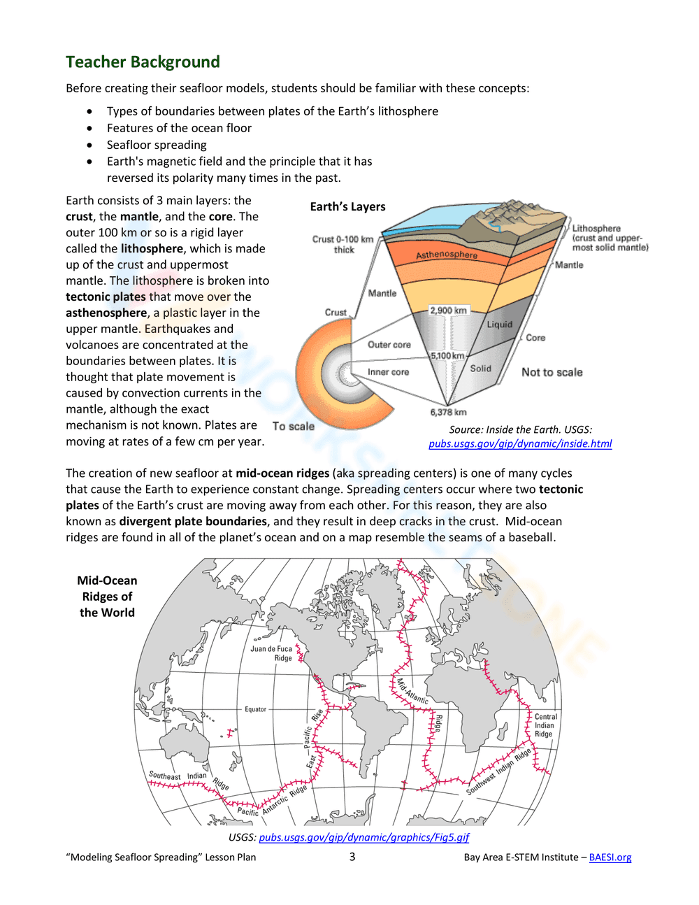 Modeling Seafloor Spread - Page 3