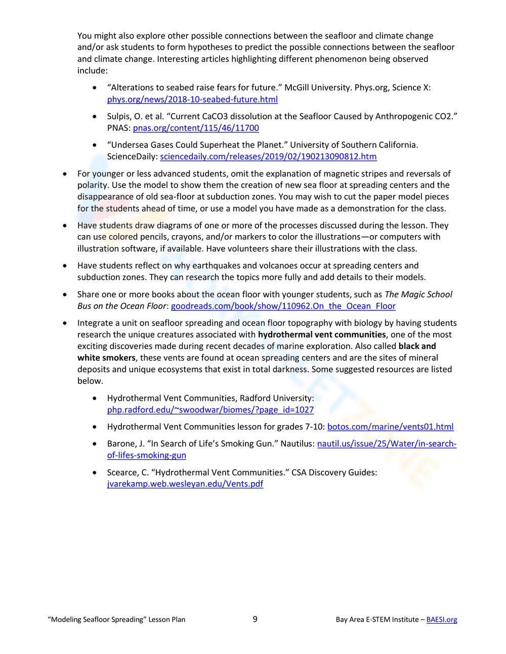 Modeling Seafloor Spread - Page 9