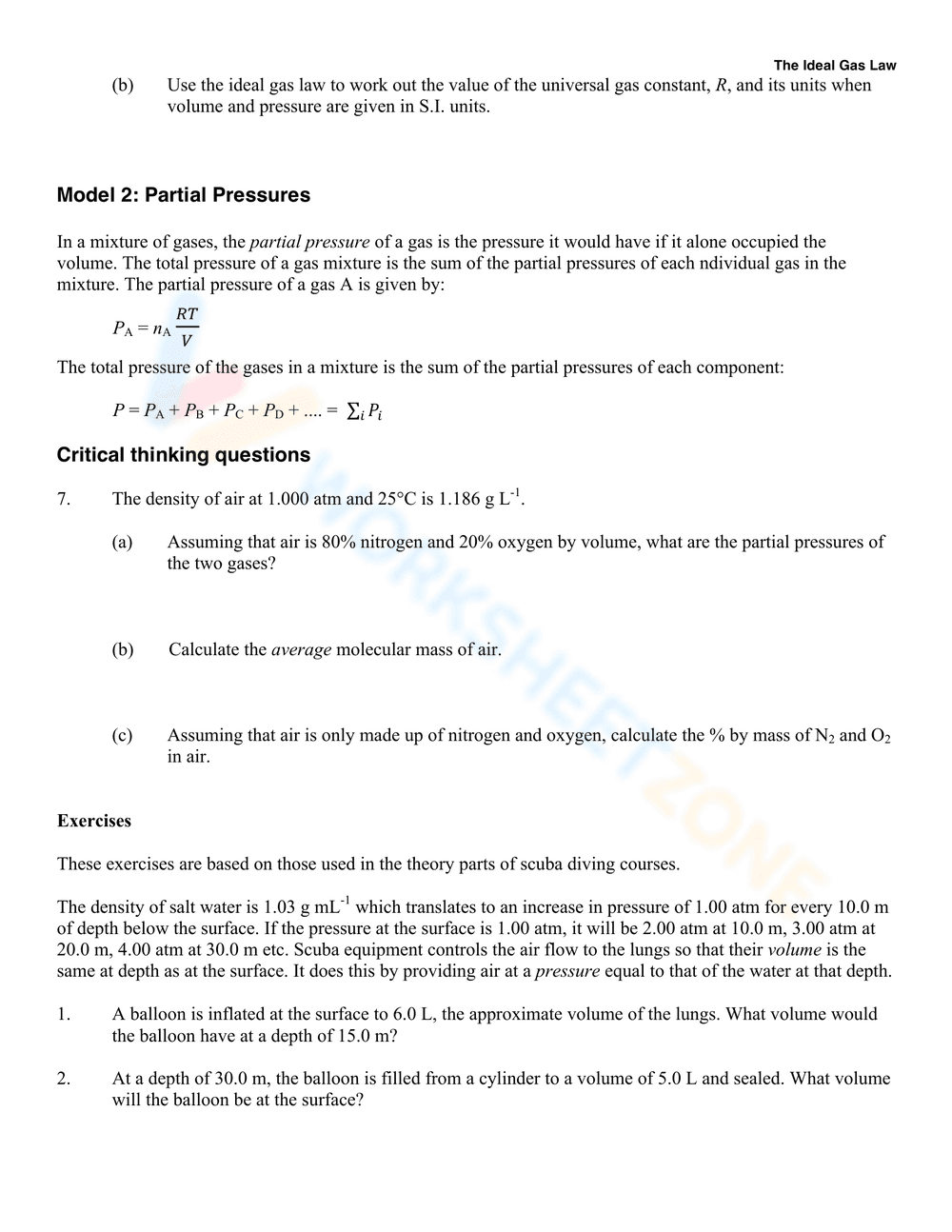 Understand the Ideal Gas Law - Page 3