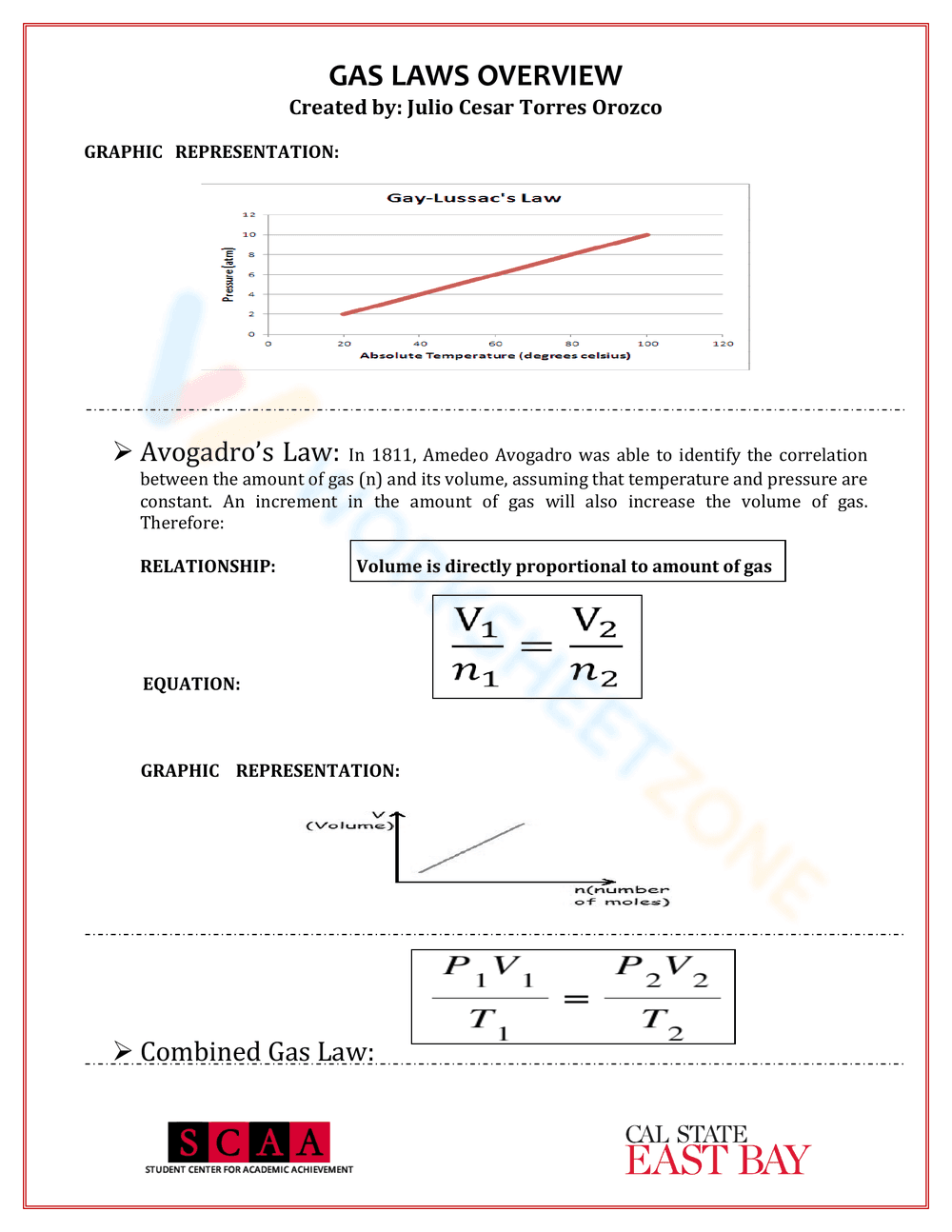 Comprehensive Gas Law Overview Worksheet - Page 3