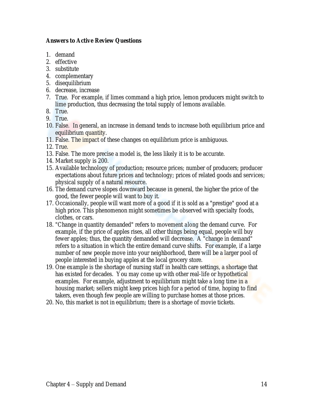 Supply and Demand: Updated Practice - Page 14
