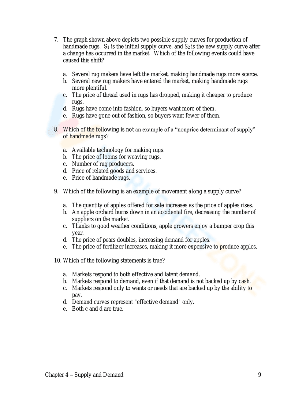 Supply and Demand: Updated Practice - Page 9