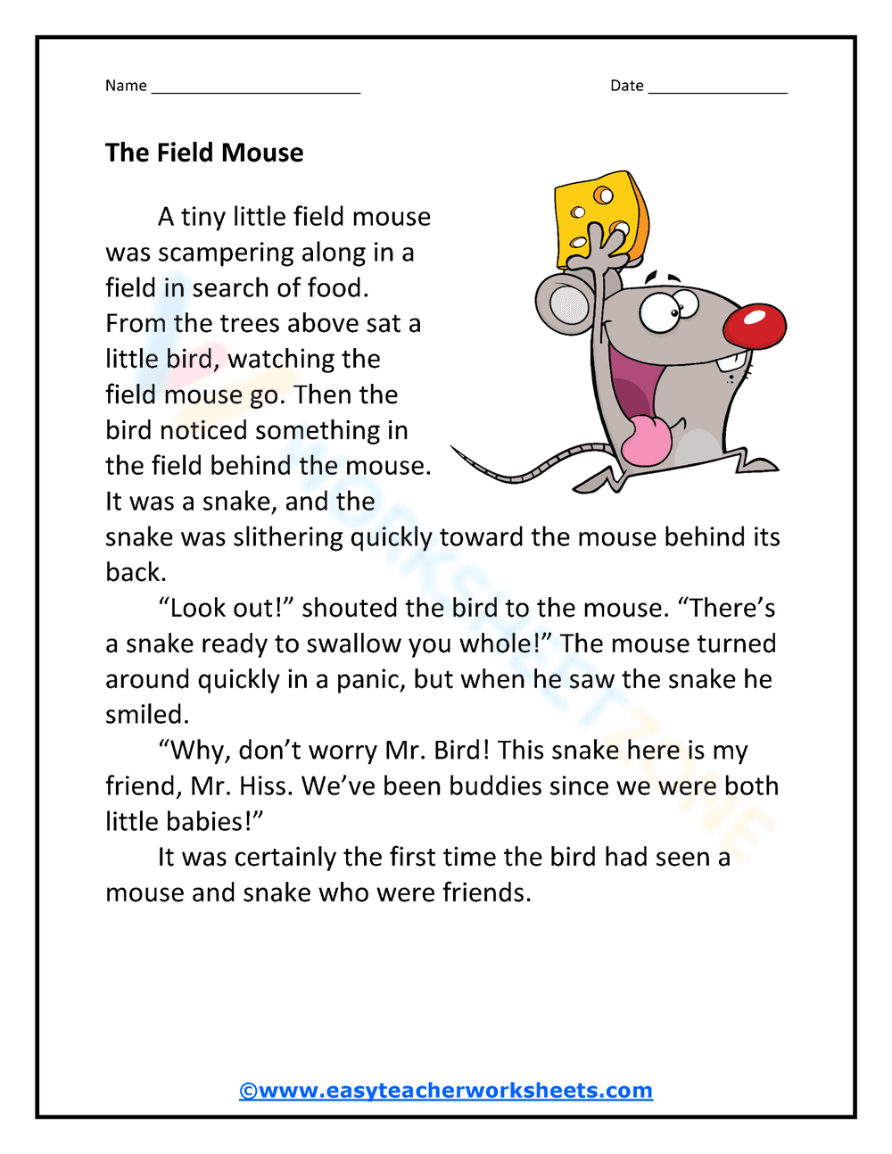 Explore the Tale of the Field Mouse - Page 1