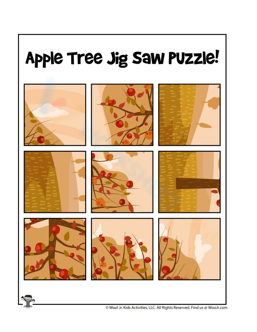 Apple Tree Cut and Paste Activity - Page 1