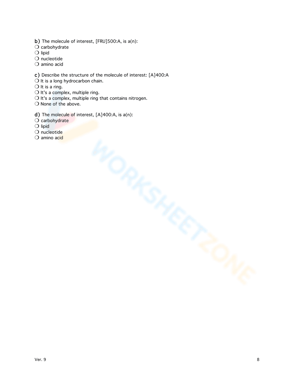 Macromolecules Exercise: Chemistry - Page 8