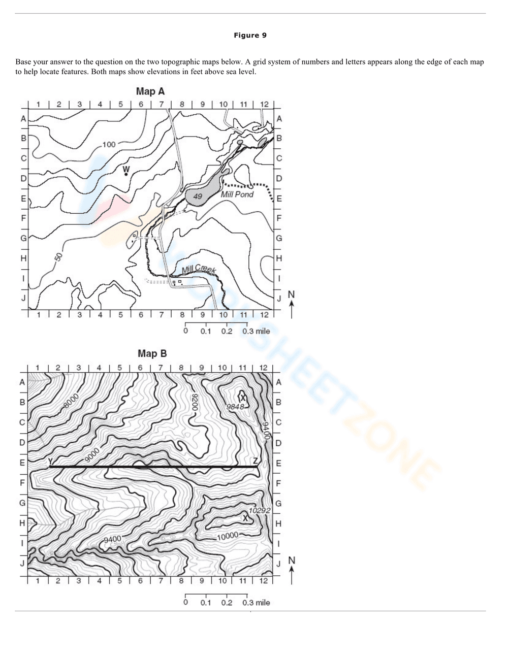 Comprehensive Topographic Maps Worksheet - Page 13
