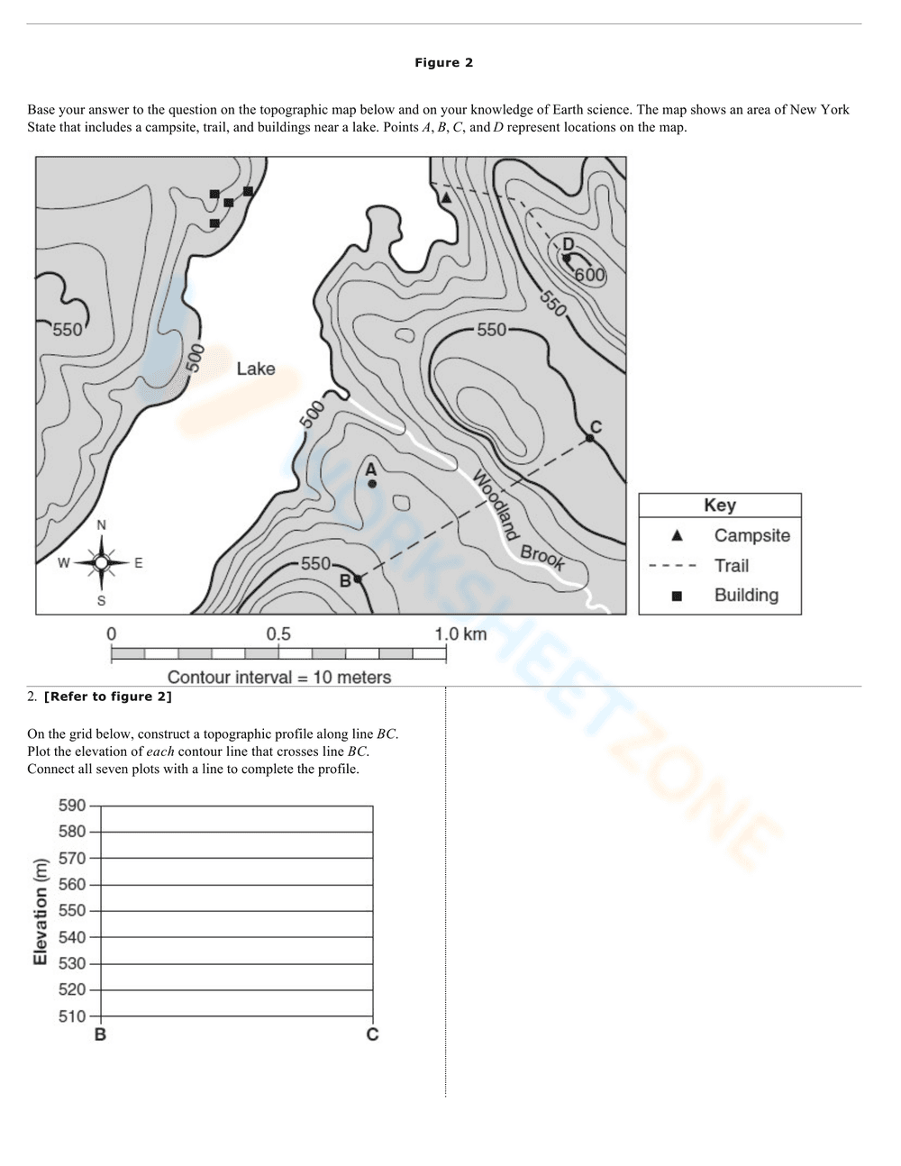 Comprehensive Topographic Maps Worksheet - Page 3