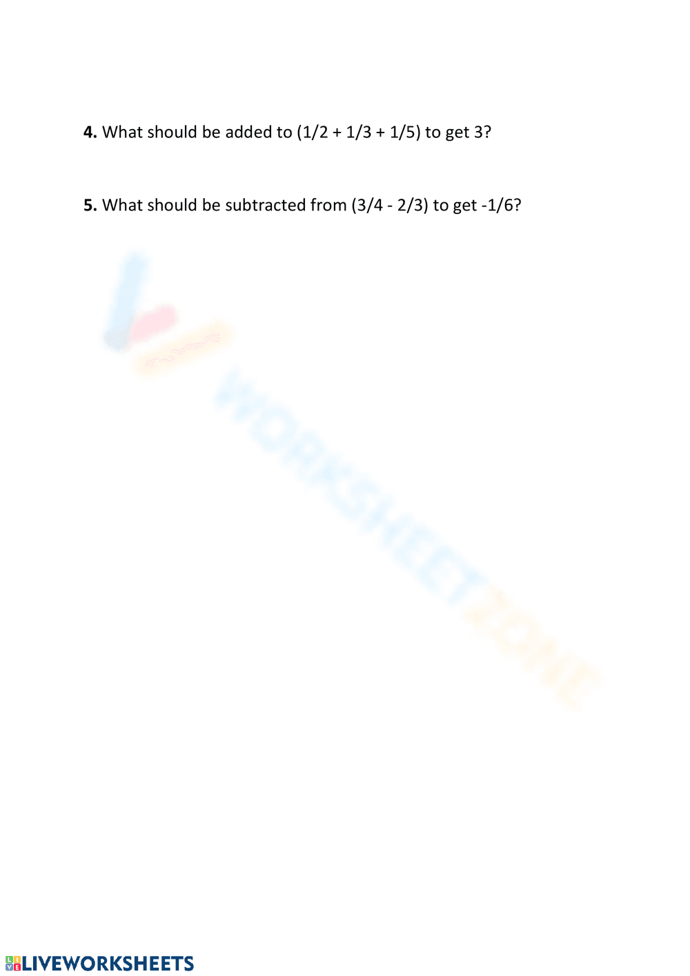 Rational Numbers: Addition and Subtraction - Page 2