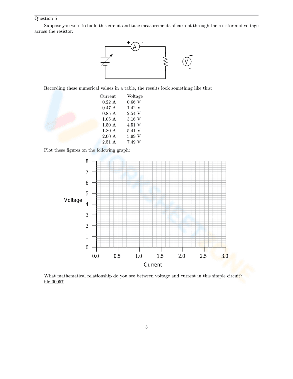 Ohm's Law Worksheet - Page 3