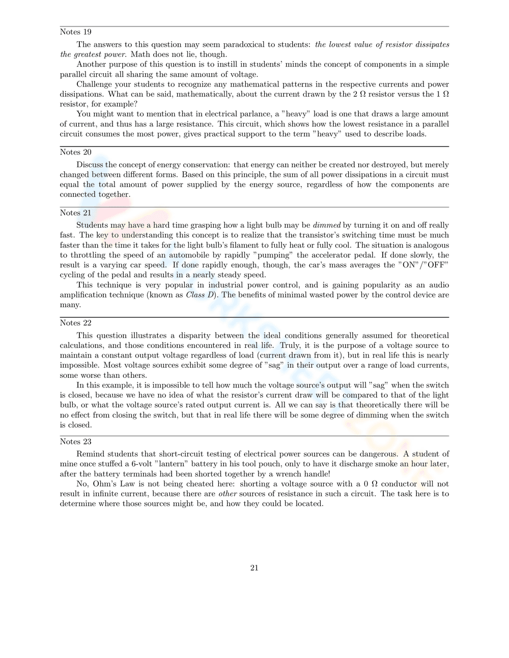 Ohm's Law Worksheet - Page 21