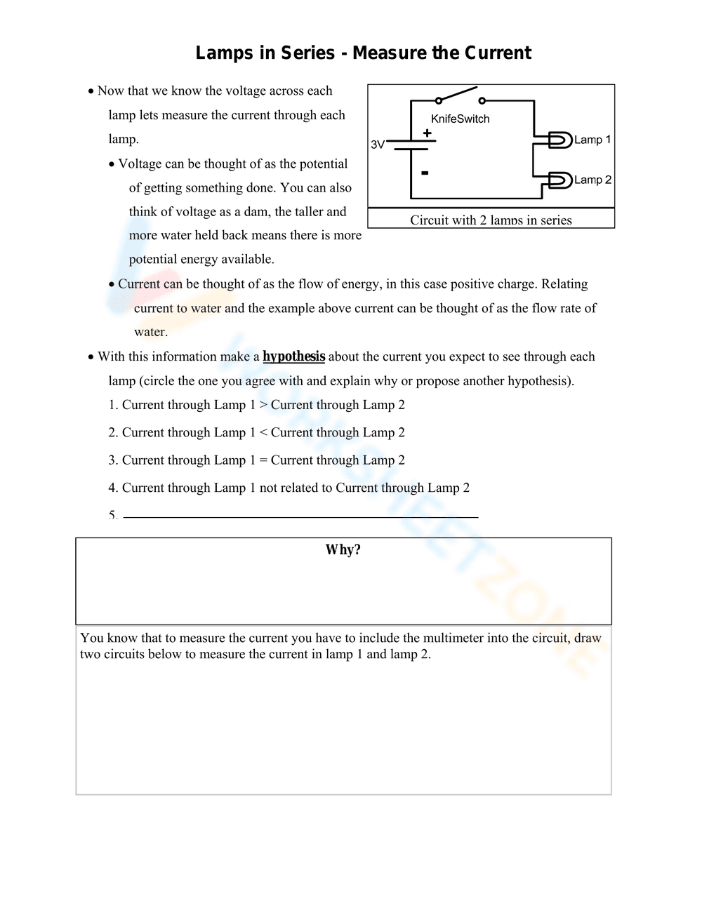 Ohm's Law Worksheet: Basic Circuits - Page 5