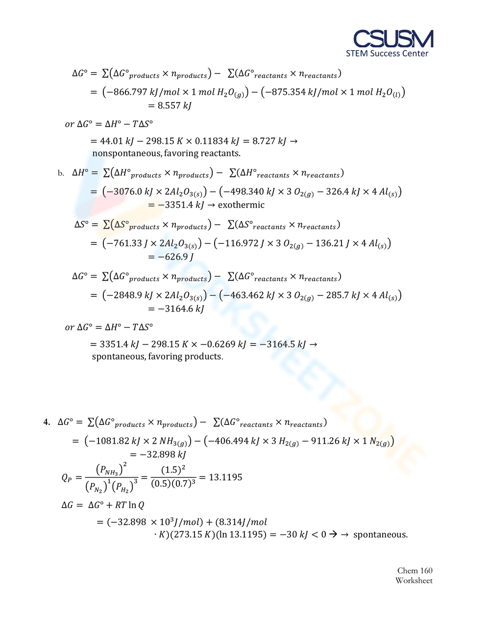 Thermodynamics: Entropy, Free Energy, Equilibrium - Page 4