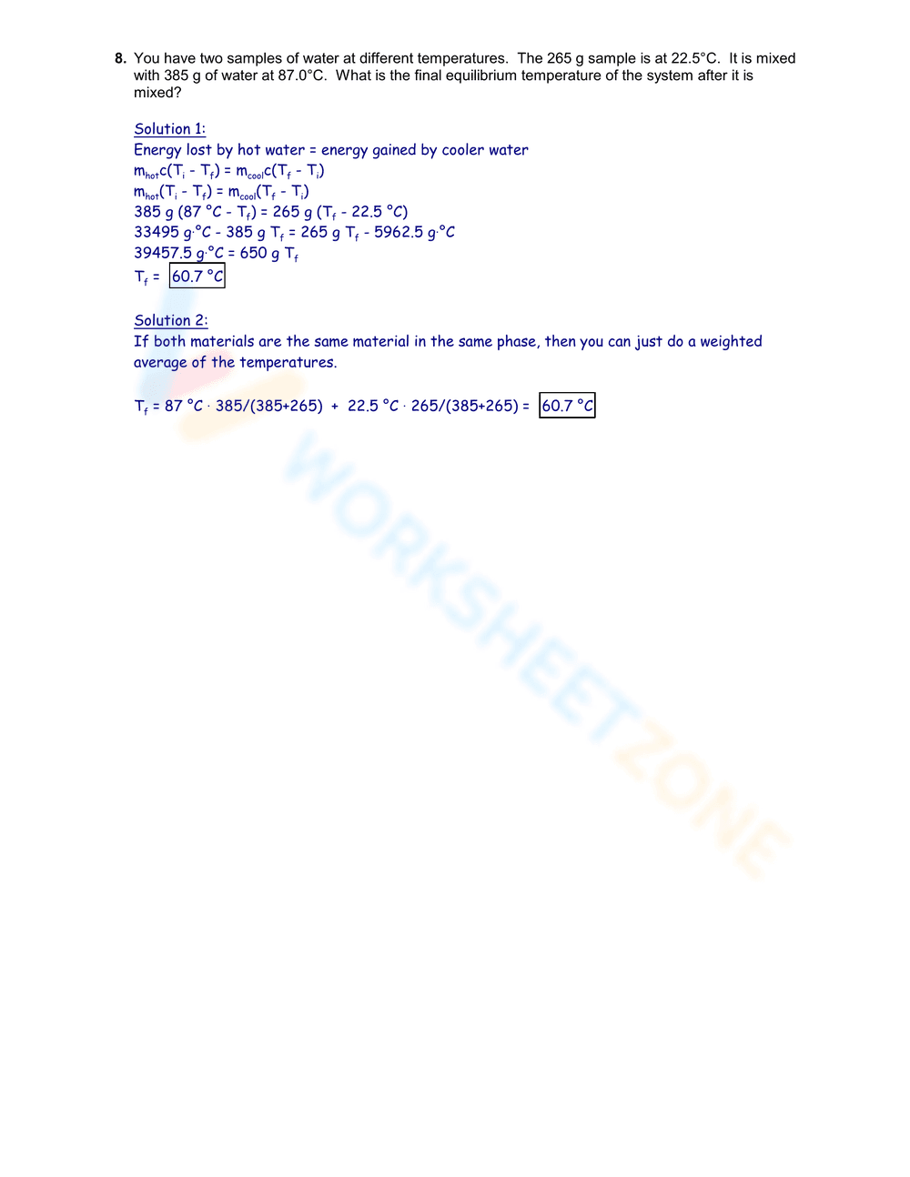 AP Physics Thermodynamics Worksheet with Answers - Page 3