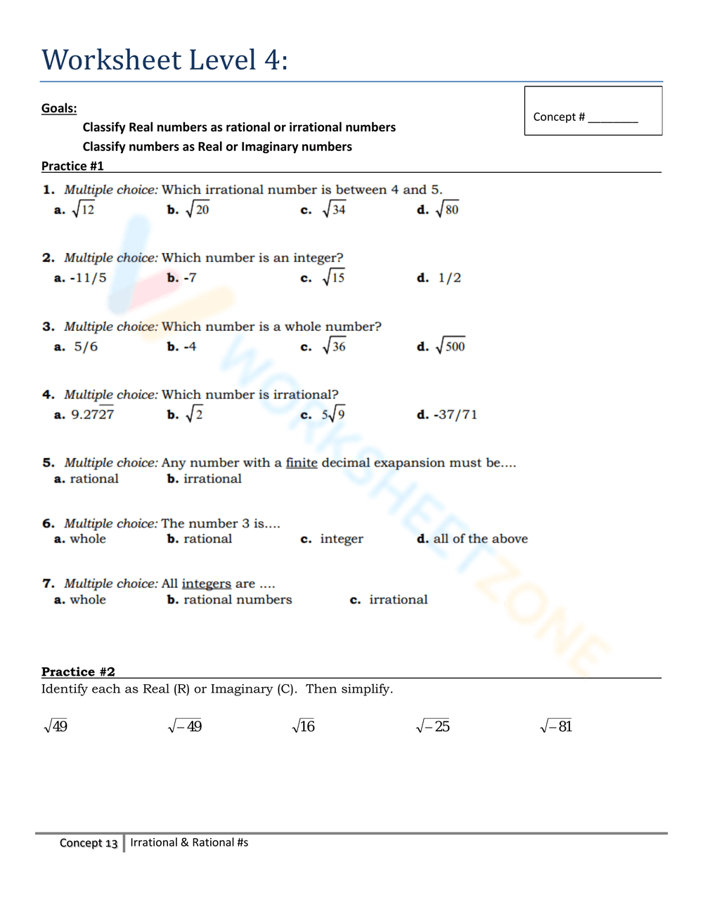 Rational & Irrational Numbers - Page 13