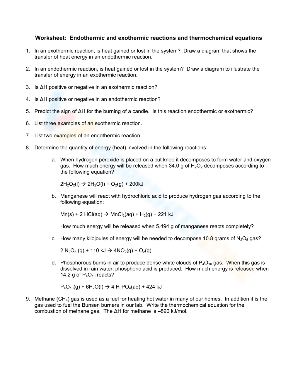 Explore Endothermic and Exothermic Reactions - Page 1