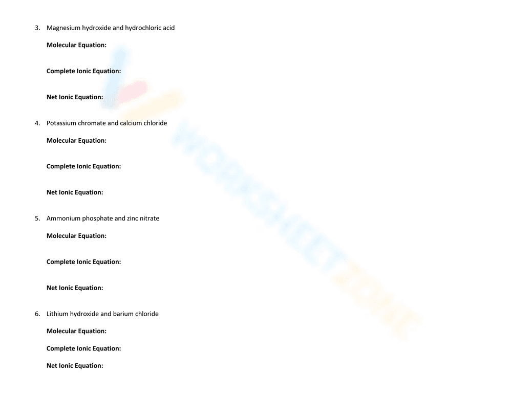 Master Net Ionic Equation Concepts - Page 1