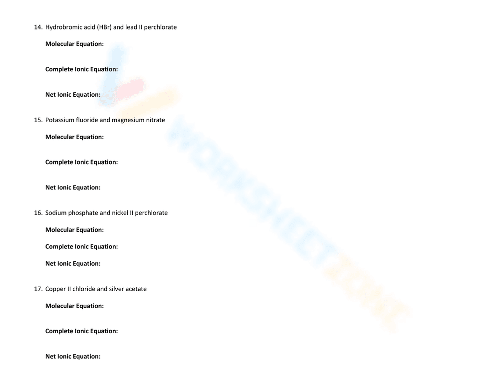 Master Net Ionic Equation Concepts - Page 4
