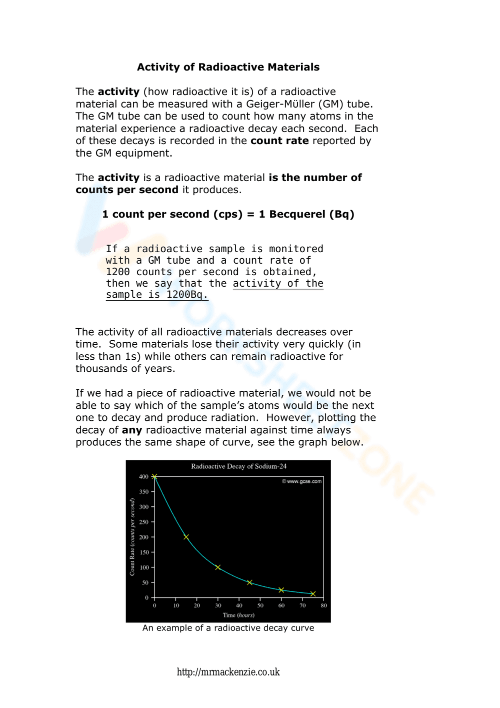 Half-Life Calculation Problems - Page 1