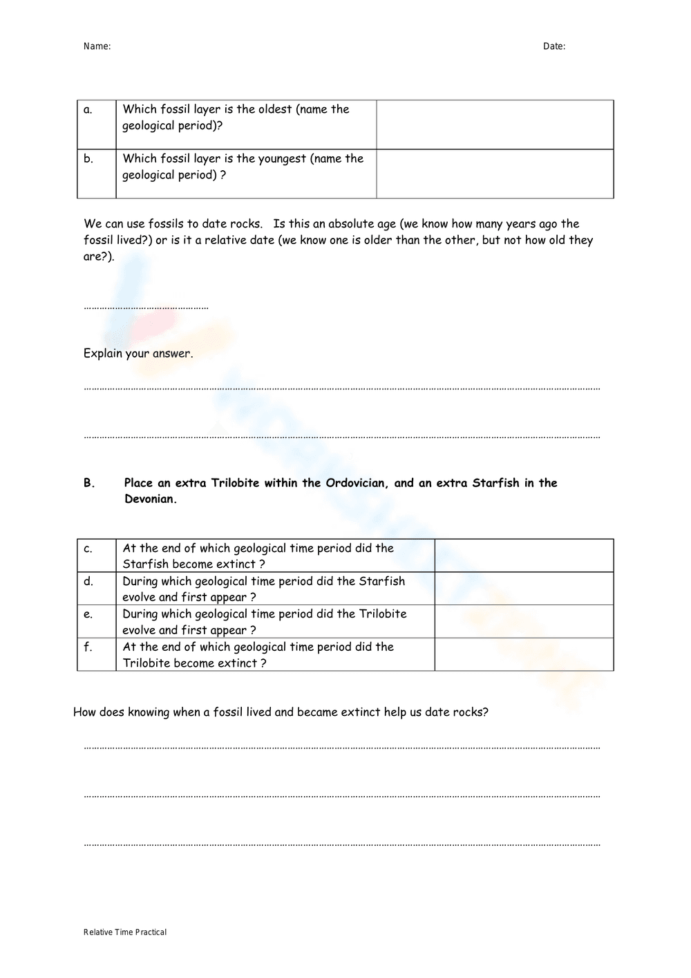 Analyzing Relative Dating - Page 2