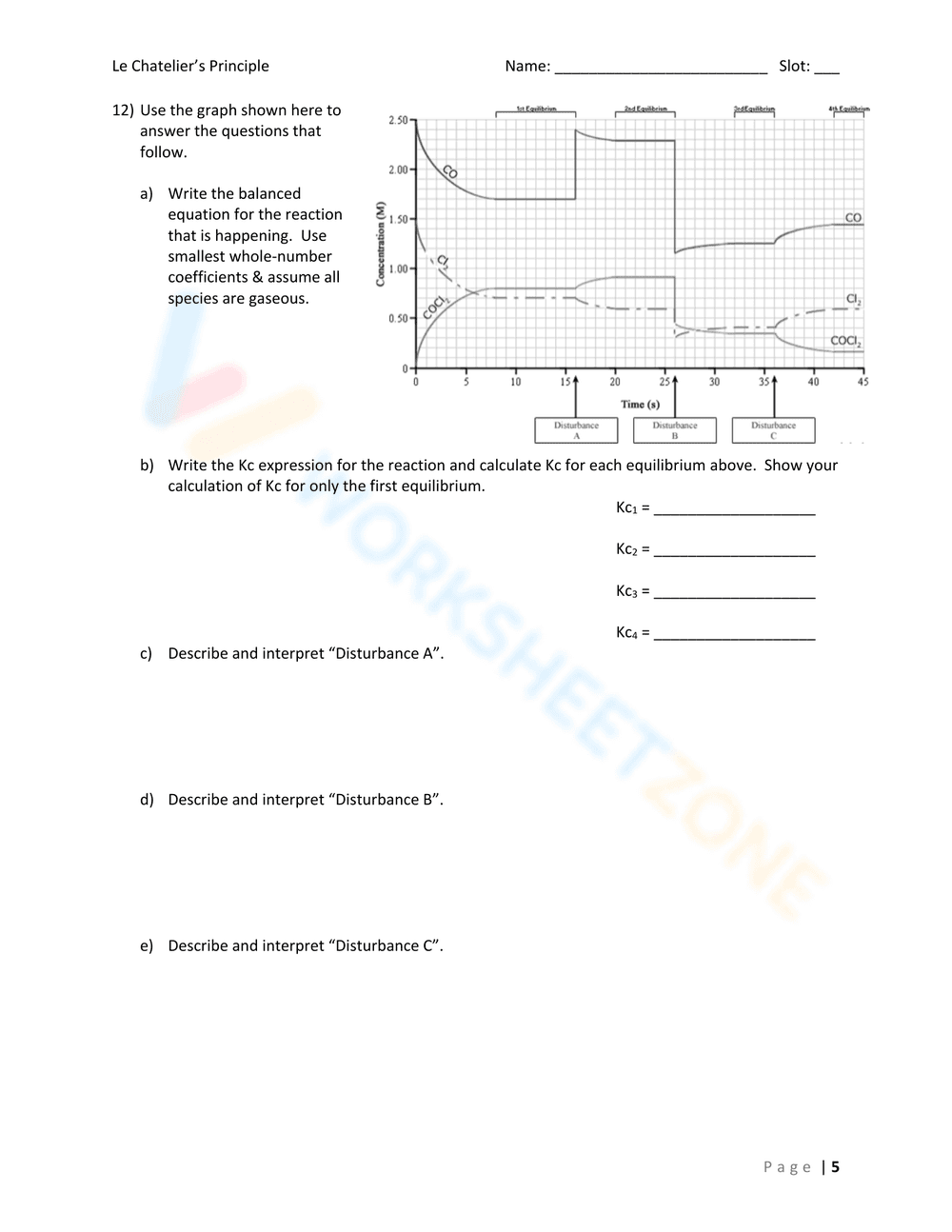 Le Chatelier's Principle Practice - Page 5