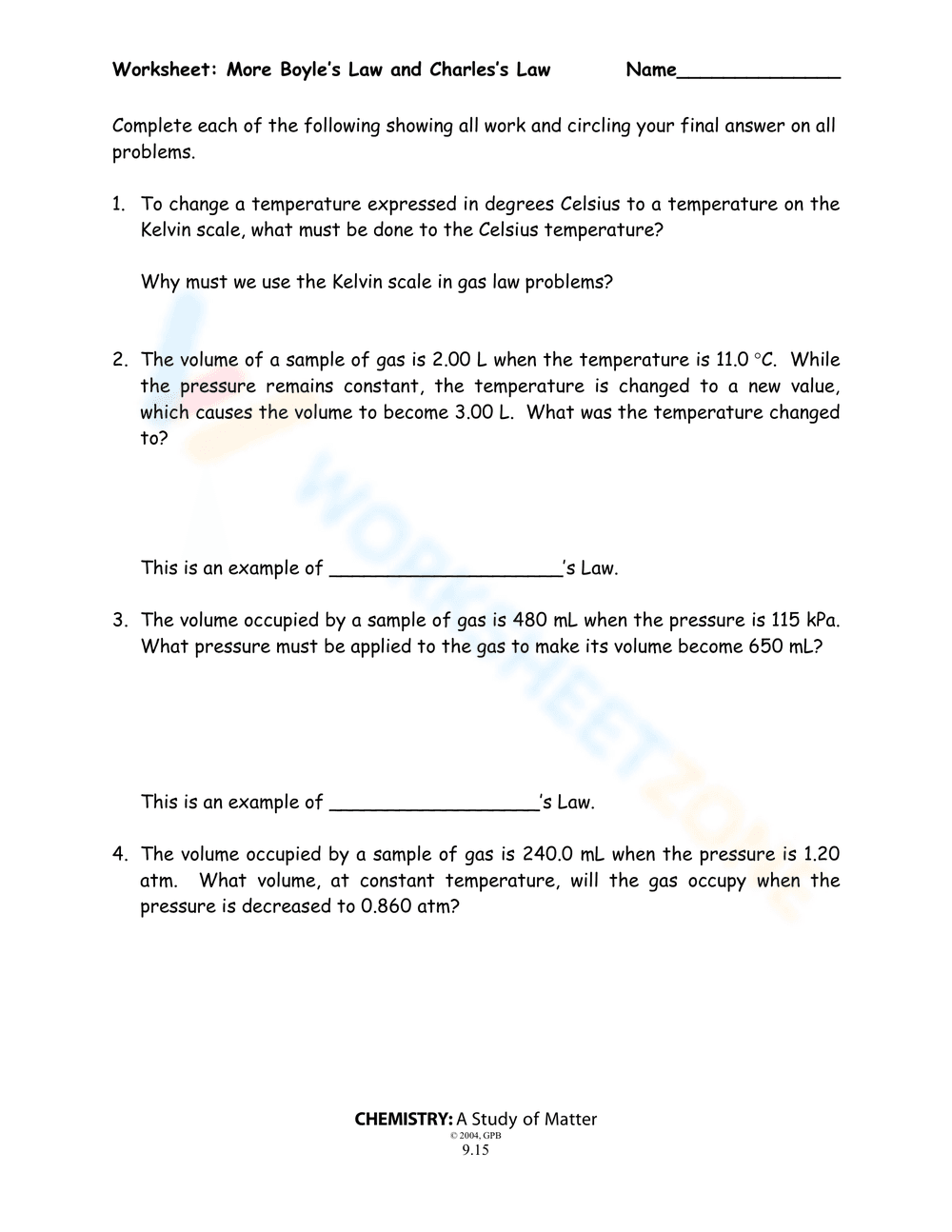 Exploring Charles's Law - Page 1